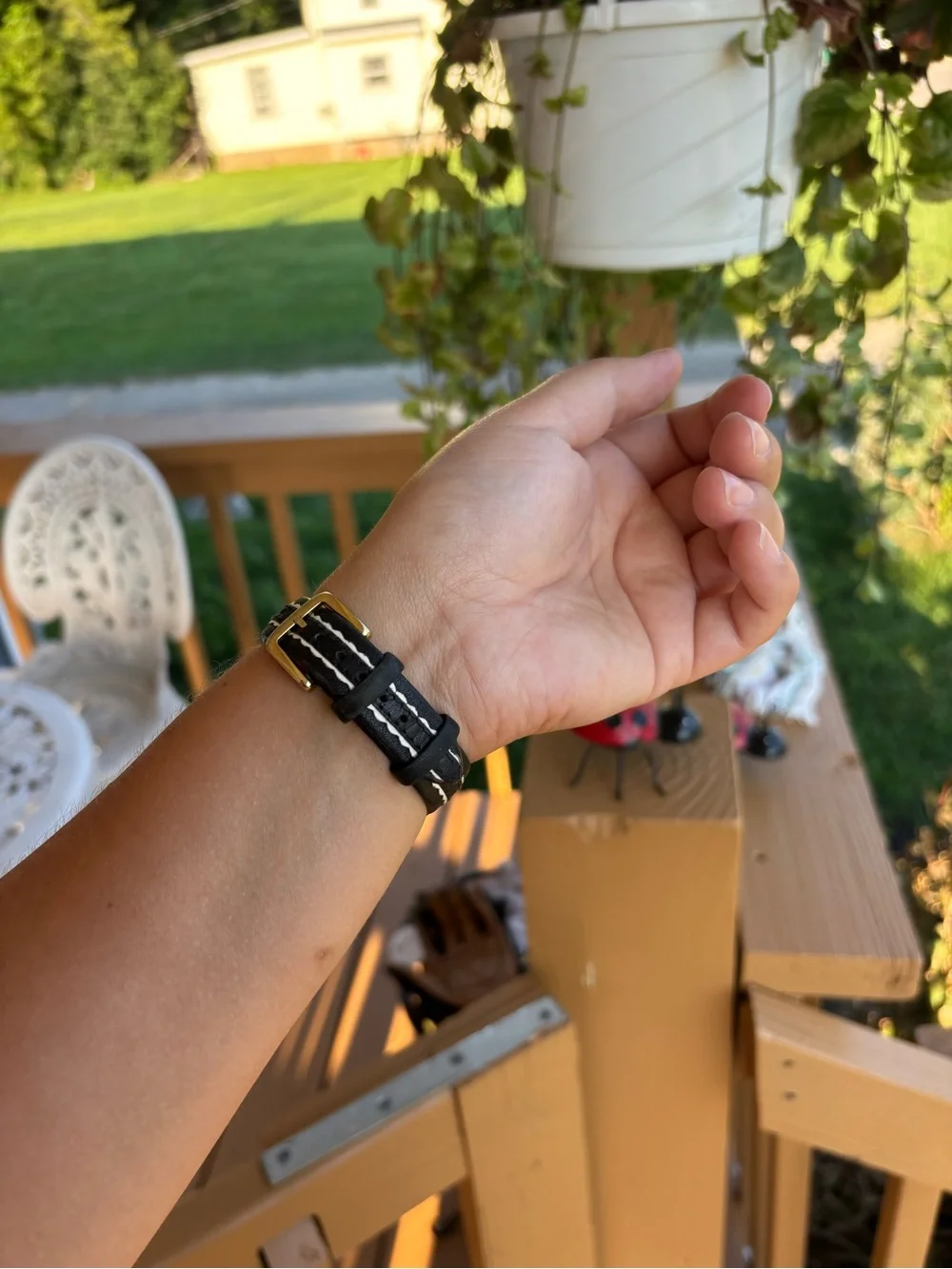 kate spade Black Dial with Gold Case and Black Leather Strap